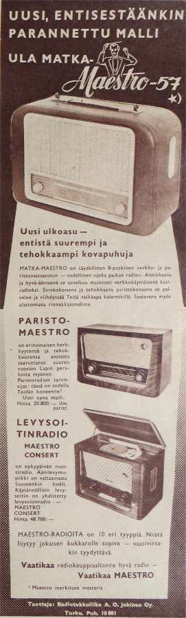 Maestro -radiot Seura nro:21 / 22.5.1957 (Juhani Mki-Teppo)